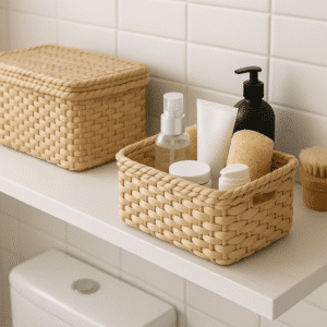 panier de rangement avec couvercle