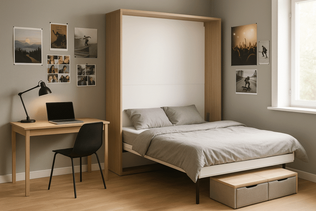 solution lit pour petit espace : lit escamotable