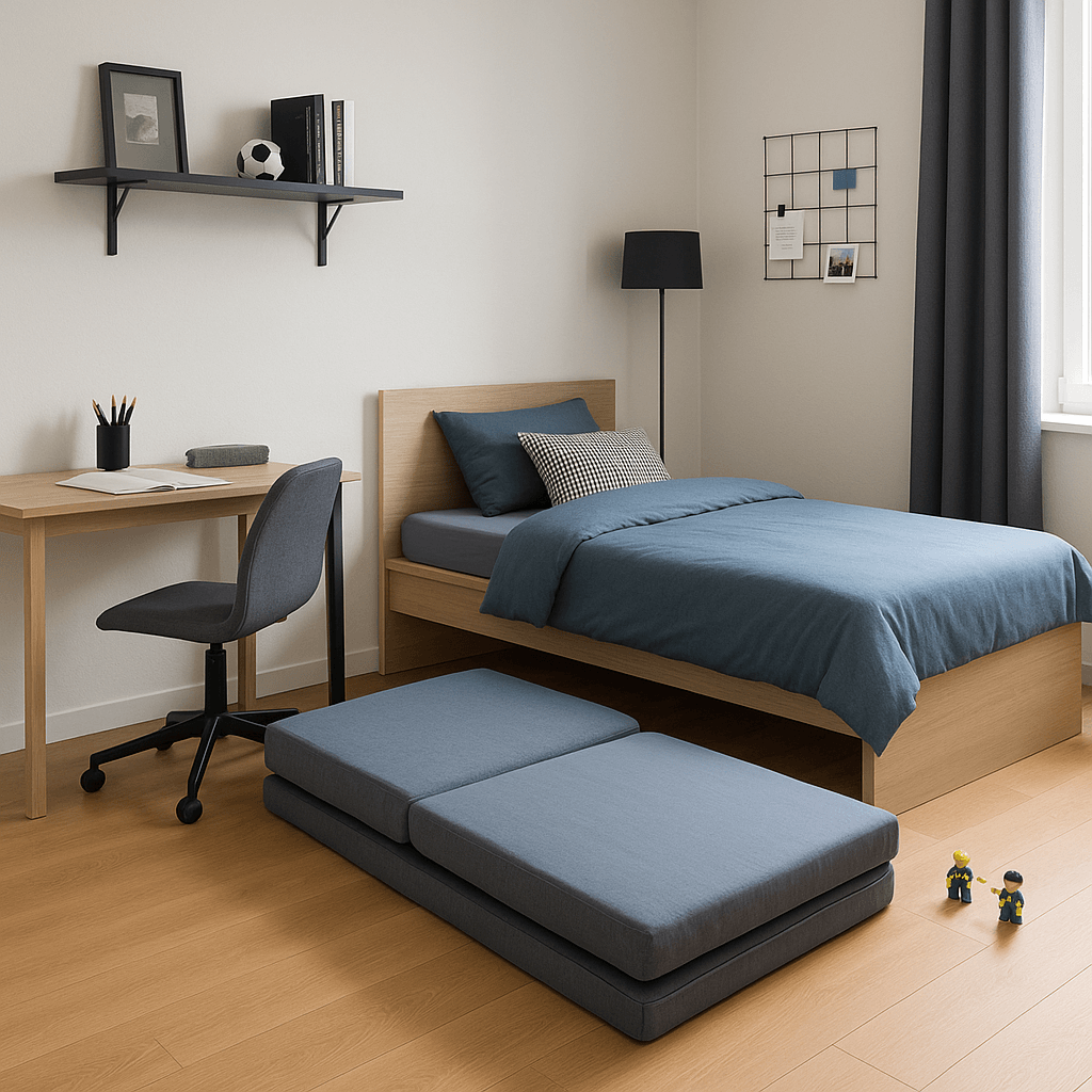 solution lit pour petit espace : matelas pliable