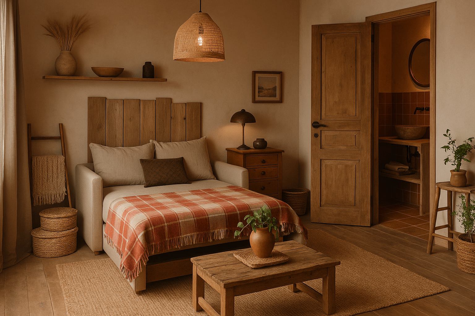 déco rustique pour petit studio