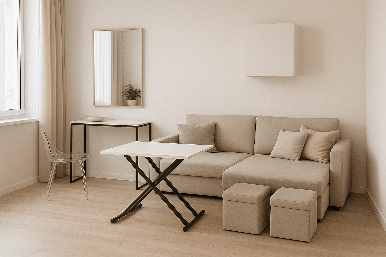 rangements discrets pour studio à la déco moderne