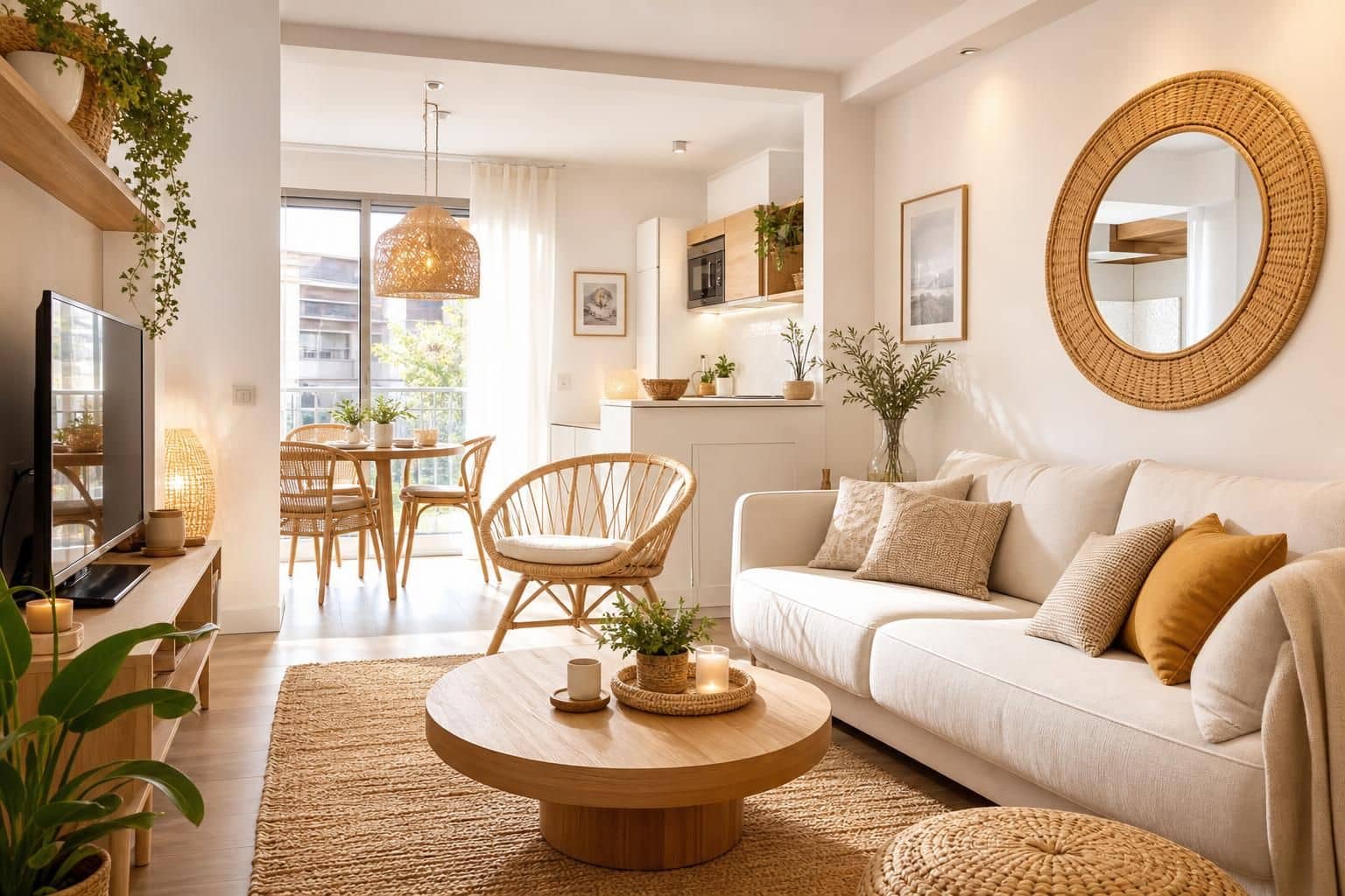découvrez comment choisir le miroir en rotin parfait pour maximiser l'espace et ajouter une touche naturelle à votre petit appartement.