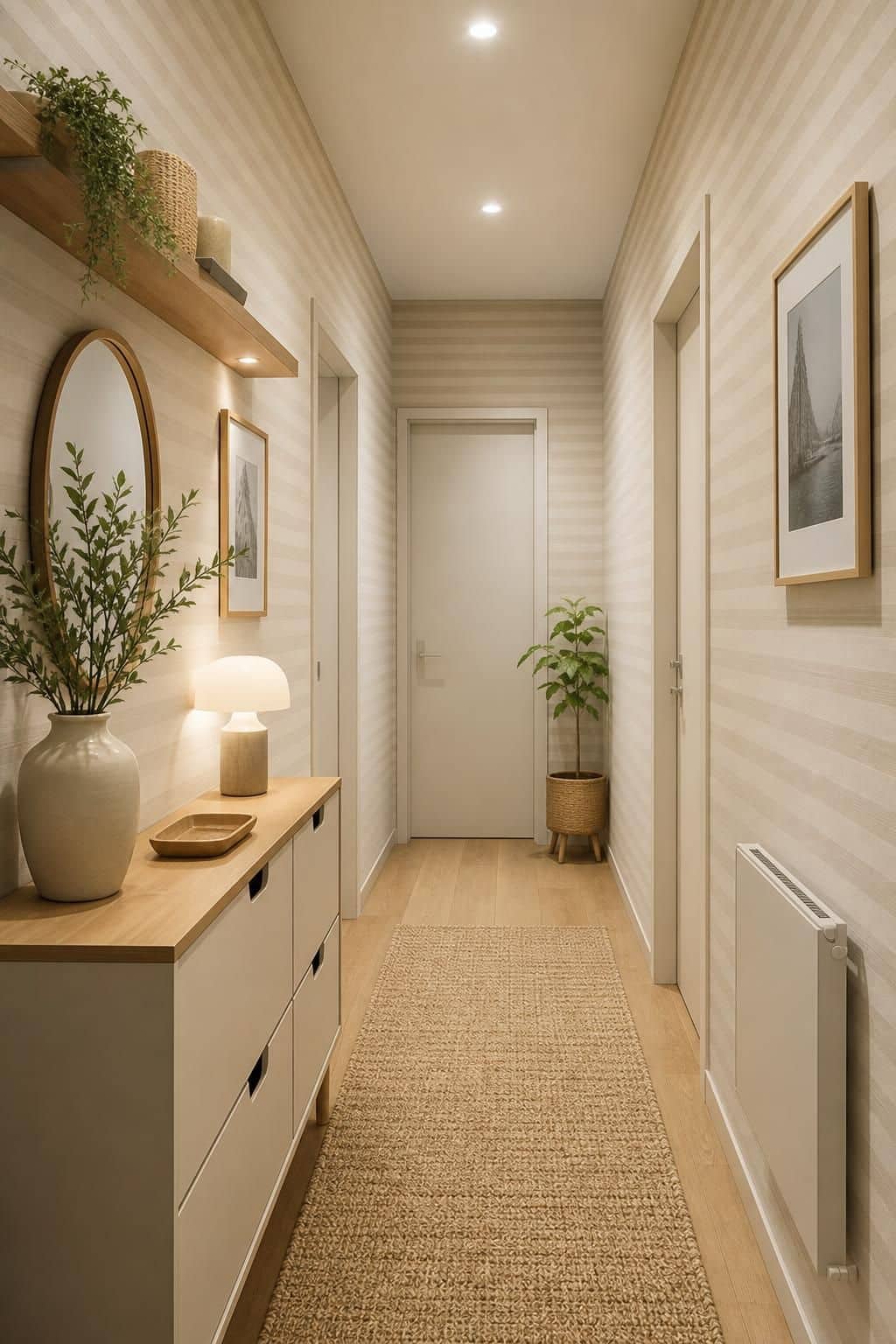 découvrez nos conseils pour choisir le papier peint couloir idéal pour votre couloir et ainsi optimiser l'espace d'un petit intérieur avec style et praticité.